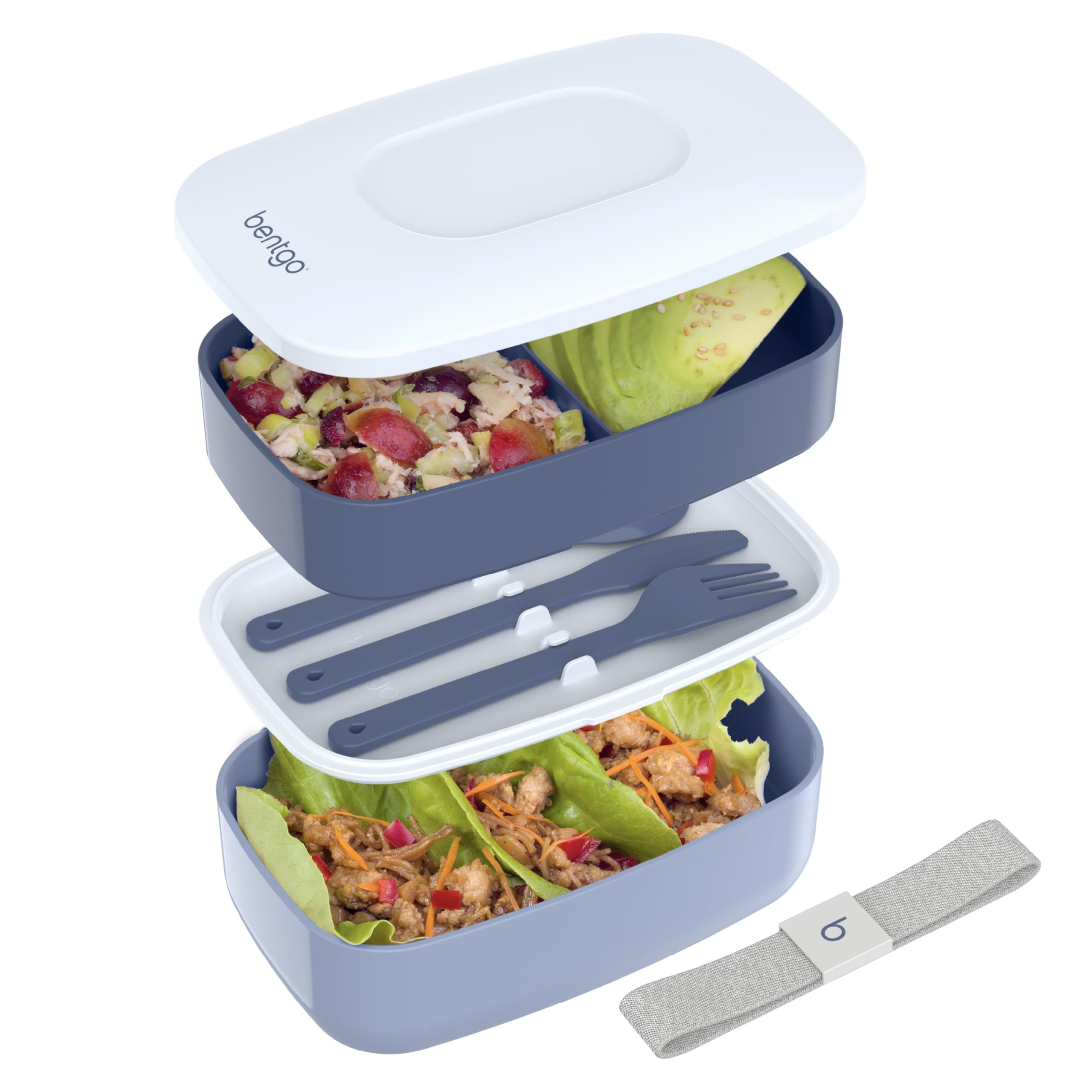 Bentgo Classic lonchera con tres compartimentos para comidas equilibradas en el trabajo.