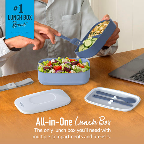 Bentgo Classic utensilios integrados para comer sin buscar cubiertos.