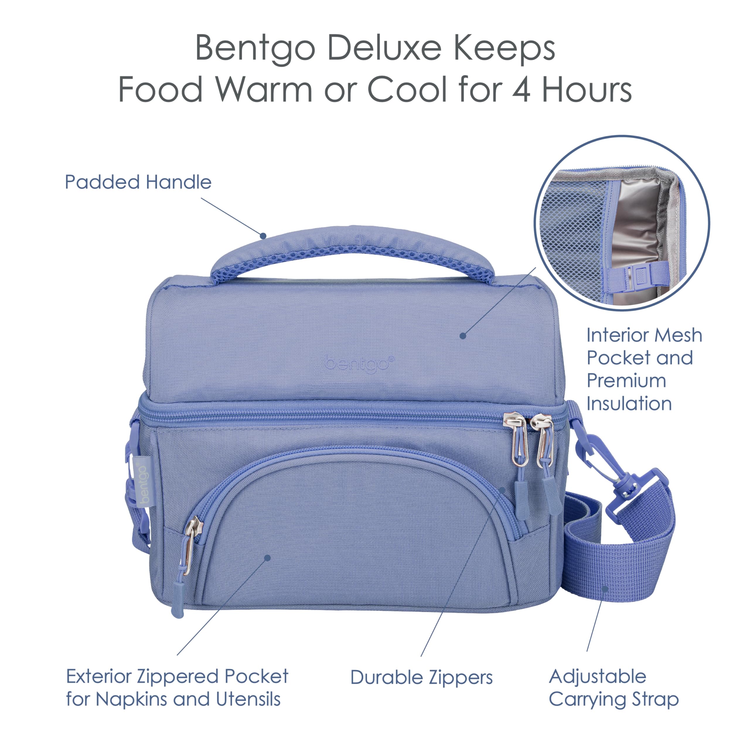 Bentgo Deluxe bolsillo interior para hielo y accesorios