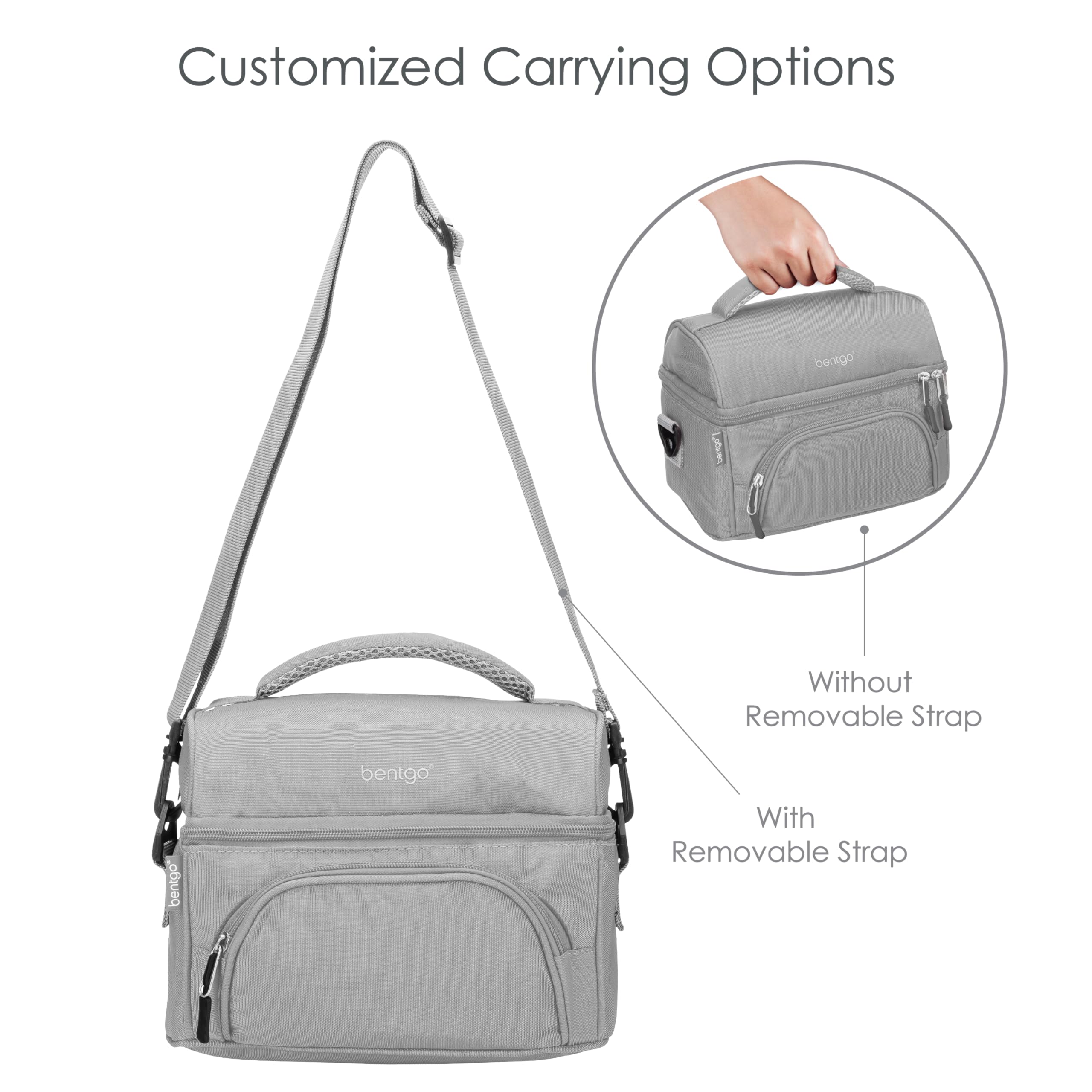 Bentgo Deluxe Bolsa de Almuerzo: amplio espacio para comida, snacks y bebidas.