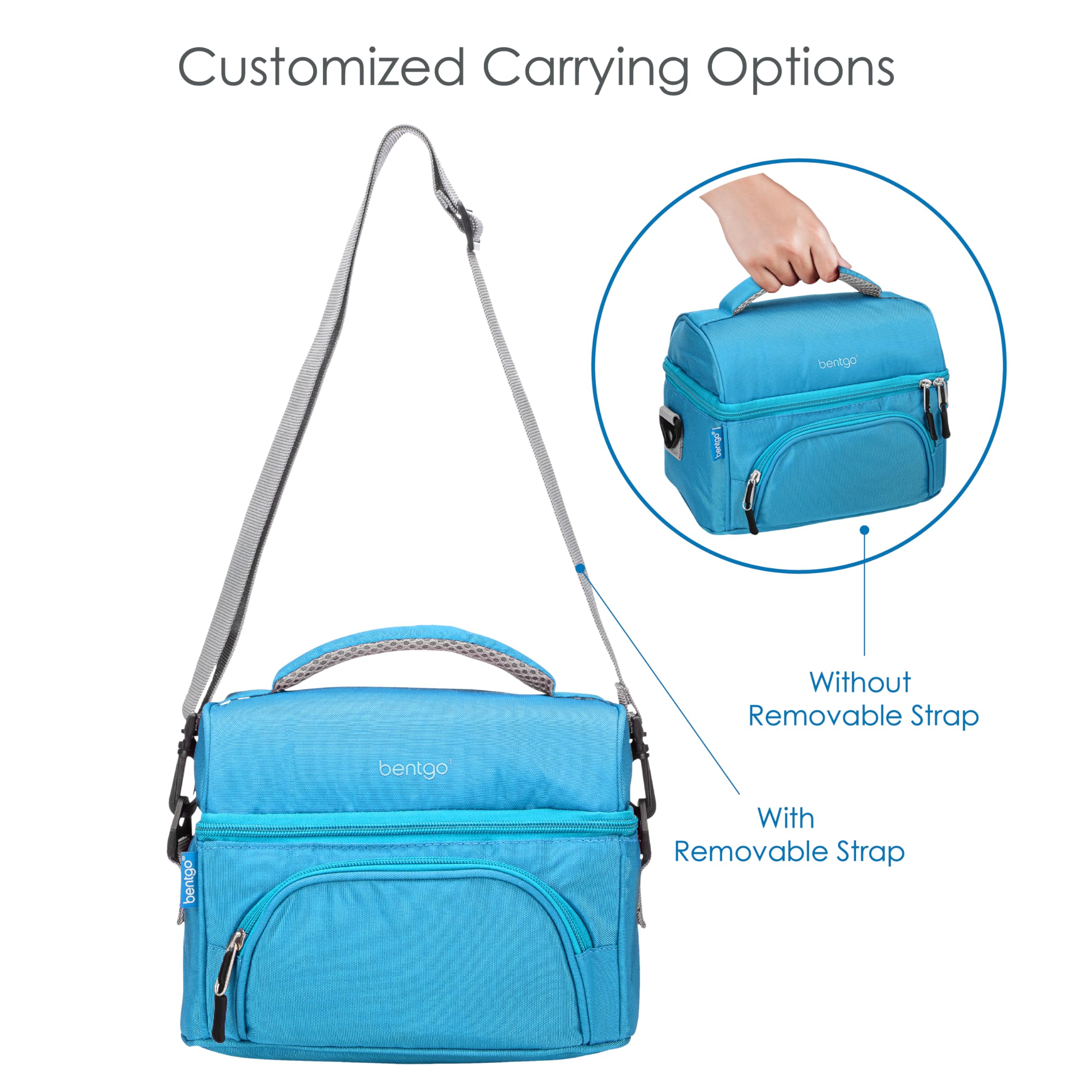 Bentgo Deluxe Lunch Bag: correa ajustable para llevarla con comodidad