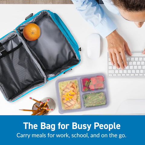 Bentgo Deluxe Lunch Bag: interior de malla para hielo o snacks adicionales