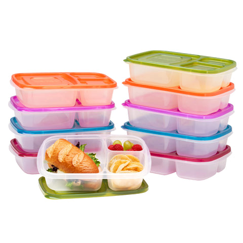 Bentgo Easyboxes apilables tres compartimentos para almuerzos equilibrados en la escuela.