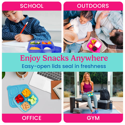 Bentgo EasyBoxes conjunto ocho piezas para comidas y meriendas.