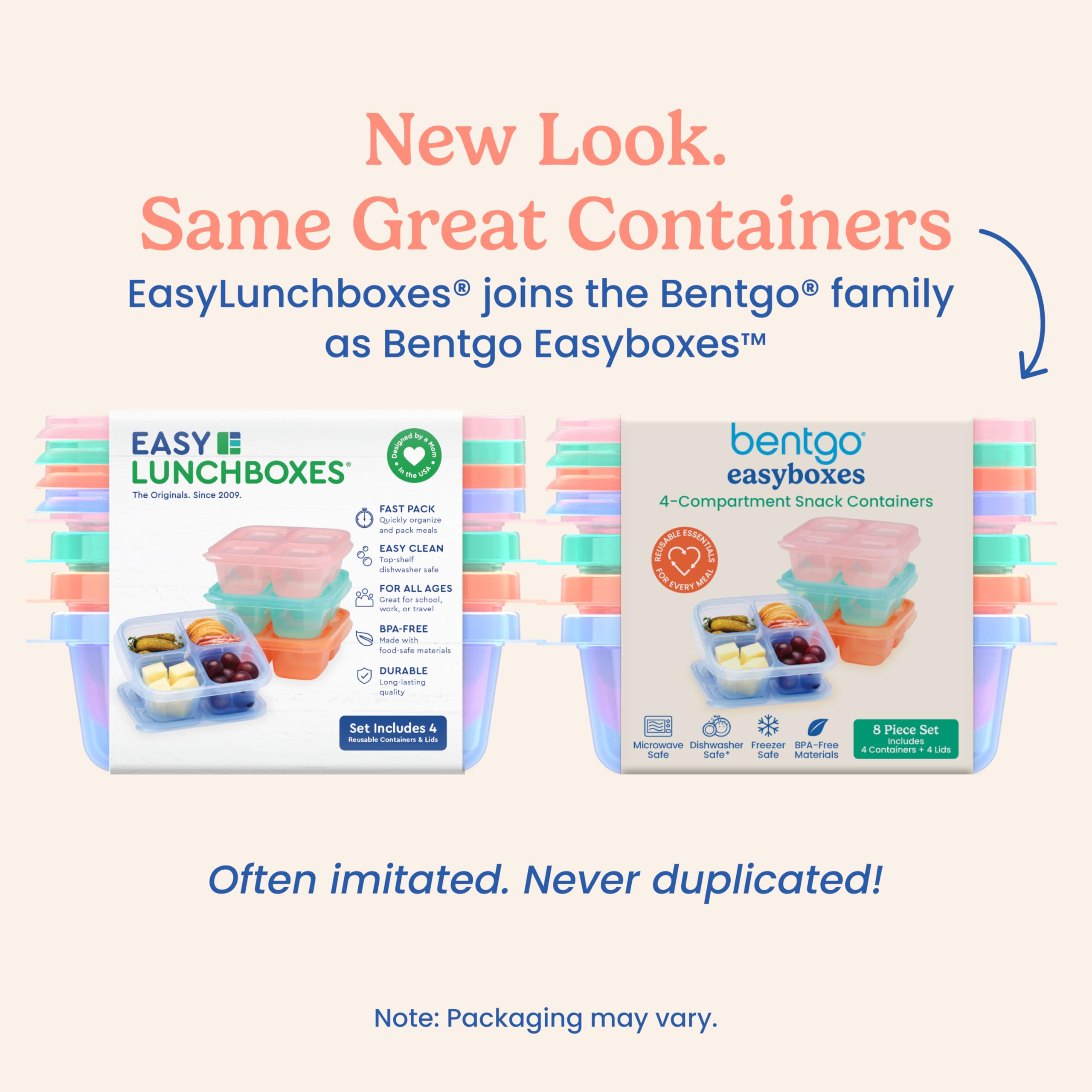Bentgo Easyboxes sin BPA para uso reutilizable
