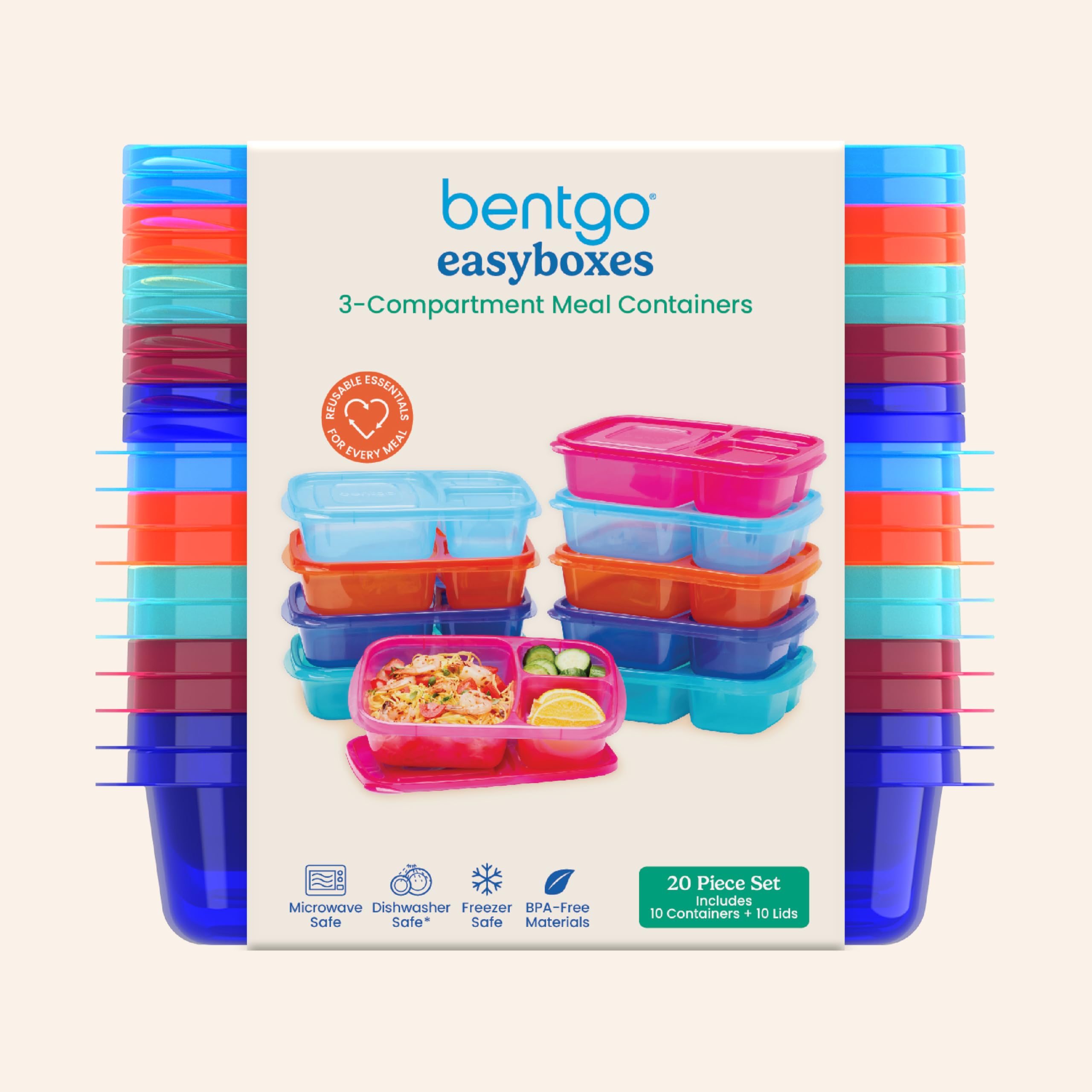Uso versátil Bentgo Easyboxes para escuela y trabajo, organiza las comidas.