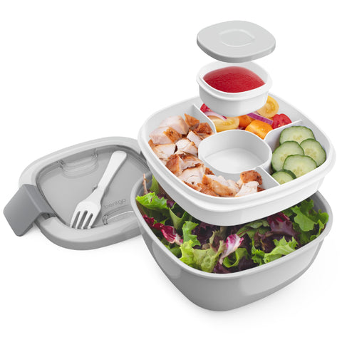 Bentgo ensalada 6.8 tazas, bol grande para llevar comidas completas.