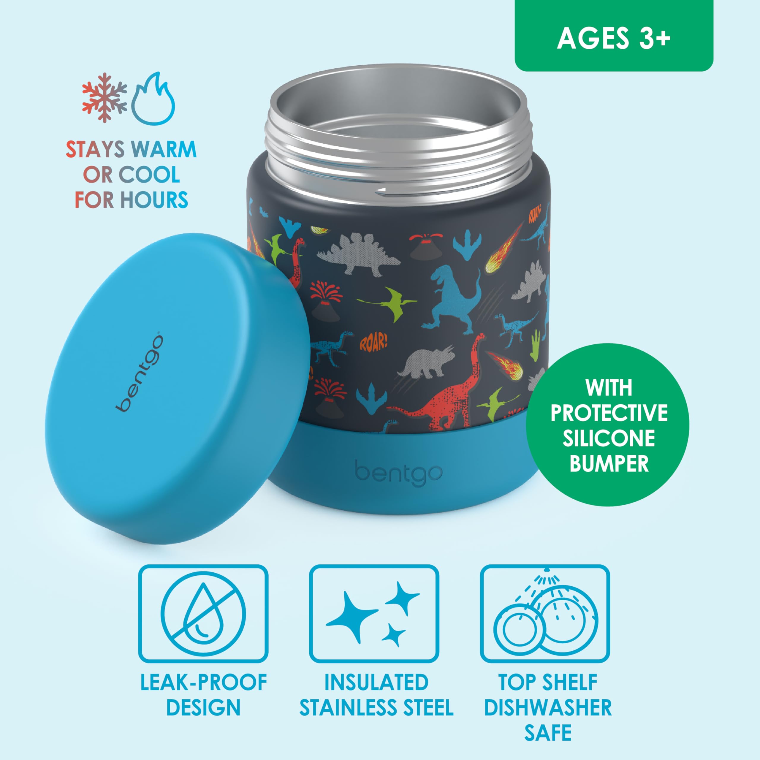 Protección de silicona interior en Bentgo Kids para prevenir caídas.