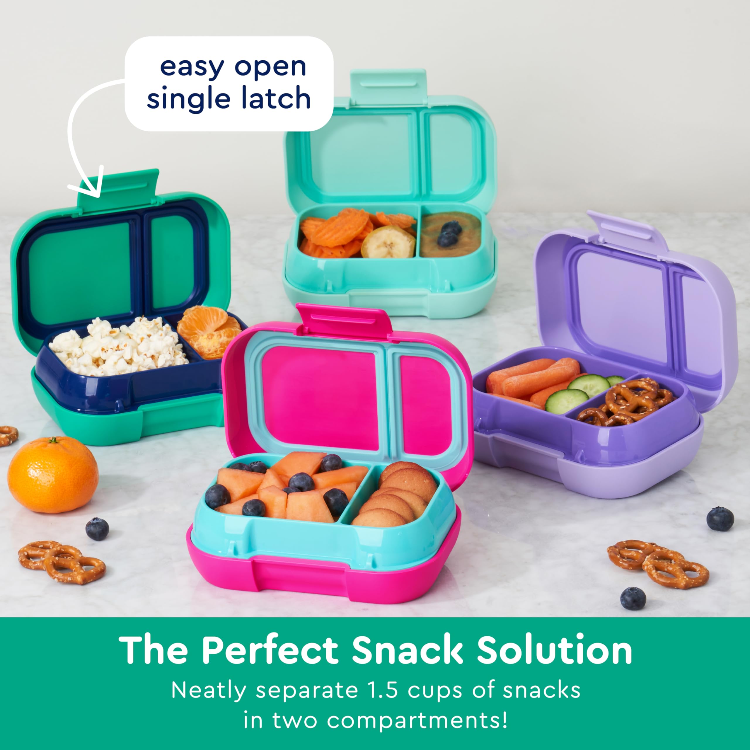 Bentgo Kids Snack: apto para microondas, refrigerador y congelador