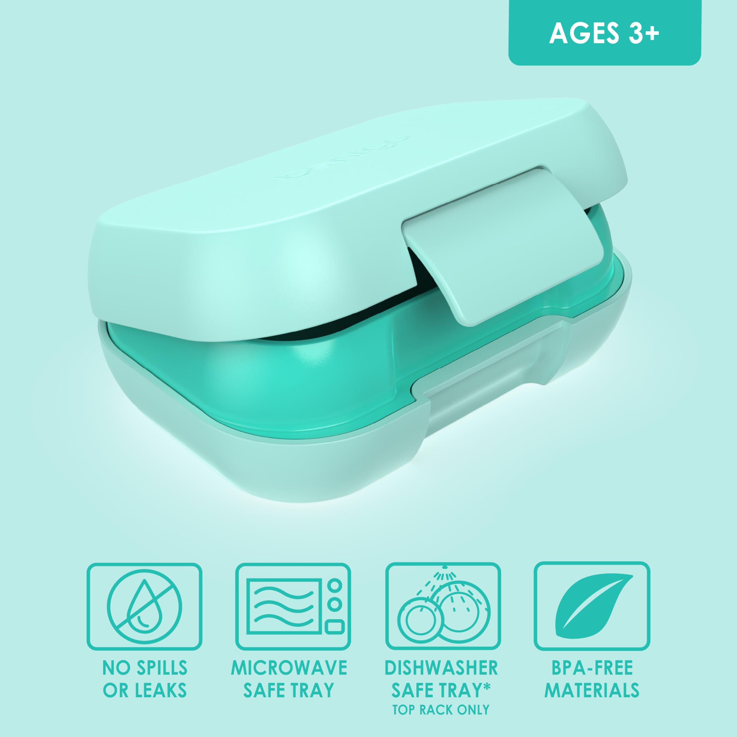 Bentgo Kids Snack diseño ligero ideal para llevar a casa, escuela o deporte.