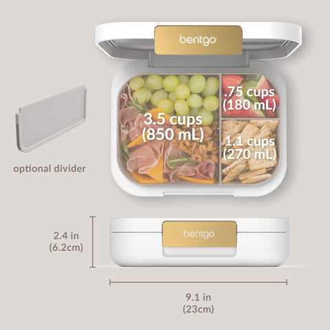 Bentgo Modern capacidad de 5,5 tazas (44 oz) para comidas completas.
