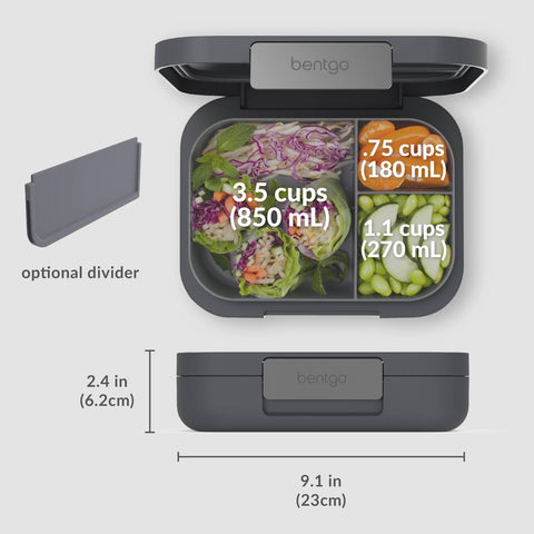 Bentgo Modern admite hasta 5,5 tazas para comidas abundantes.