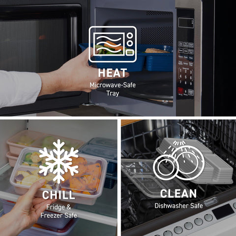 Bentgo Prep apto para microondas para calentar comidas rápidamente