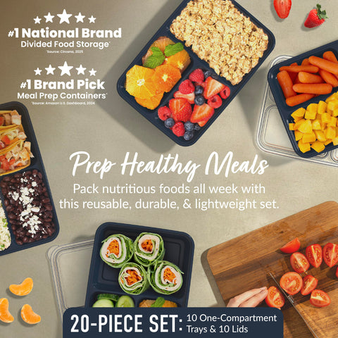 Bentgo Prep: bandejas-tres-compartimentos para comidas balanceadas y prácticas