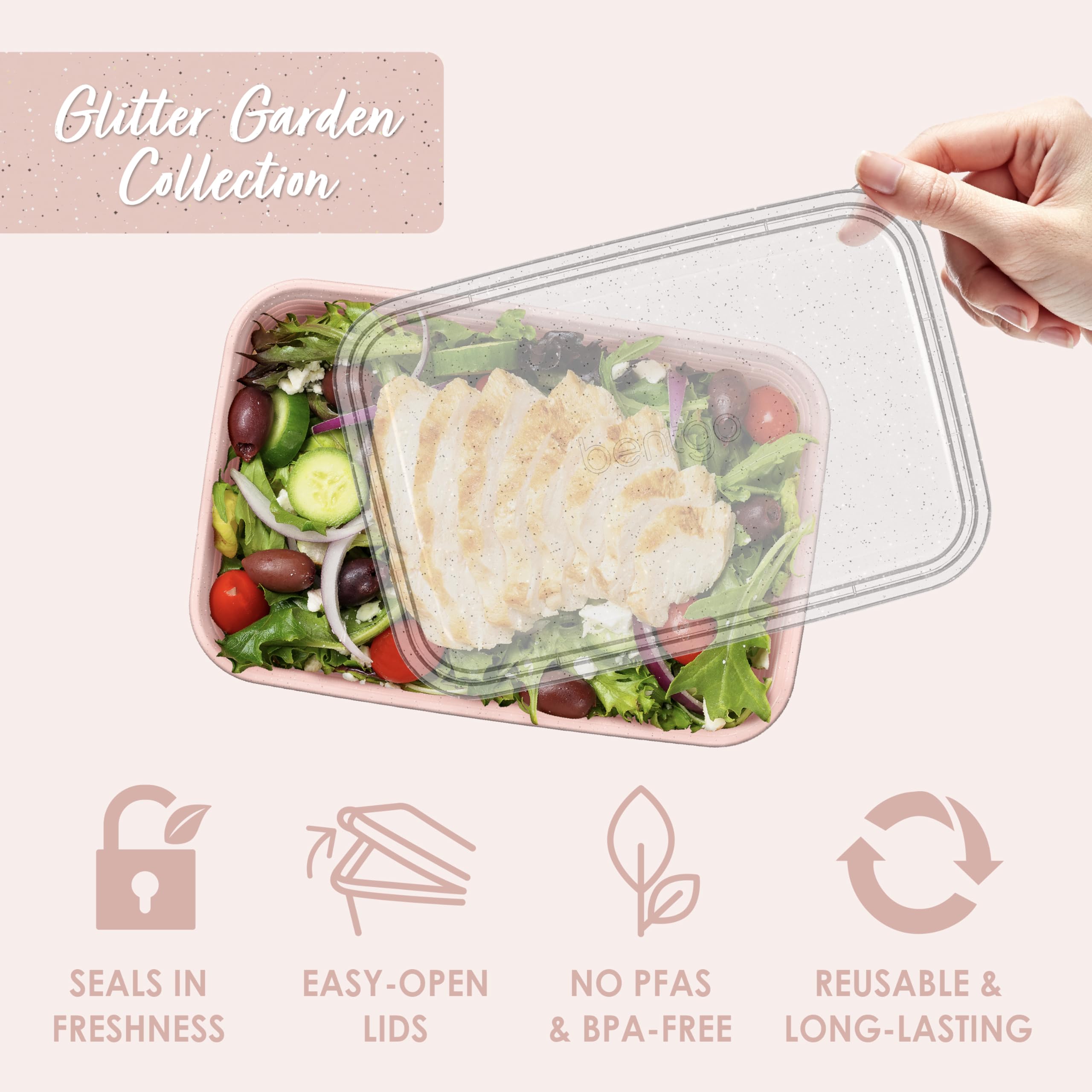 Bentgo Prep capacidad de 4 tazas para porciones controladas y fáciles de medir.