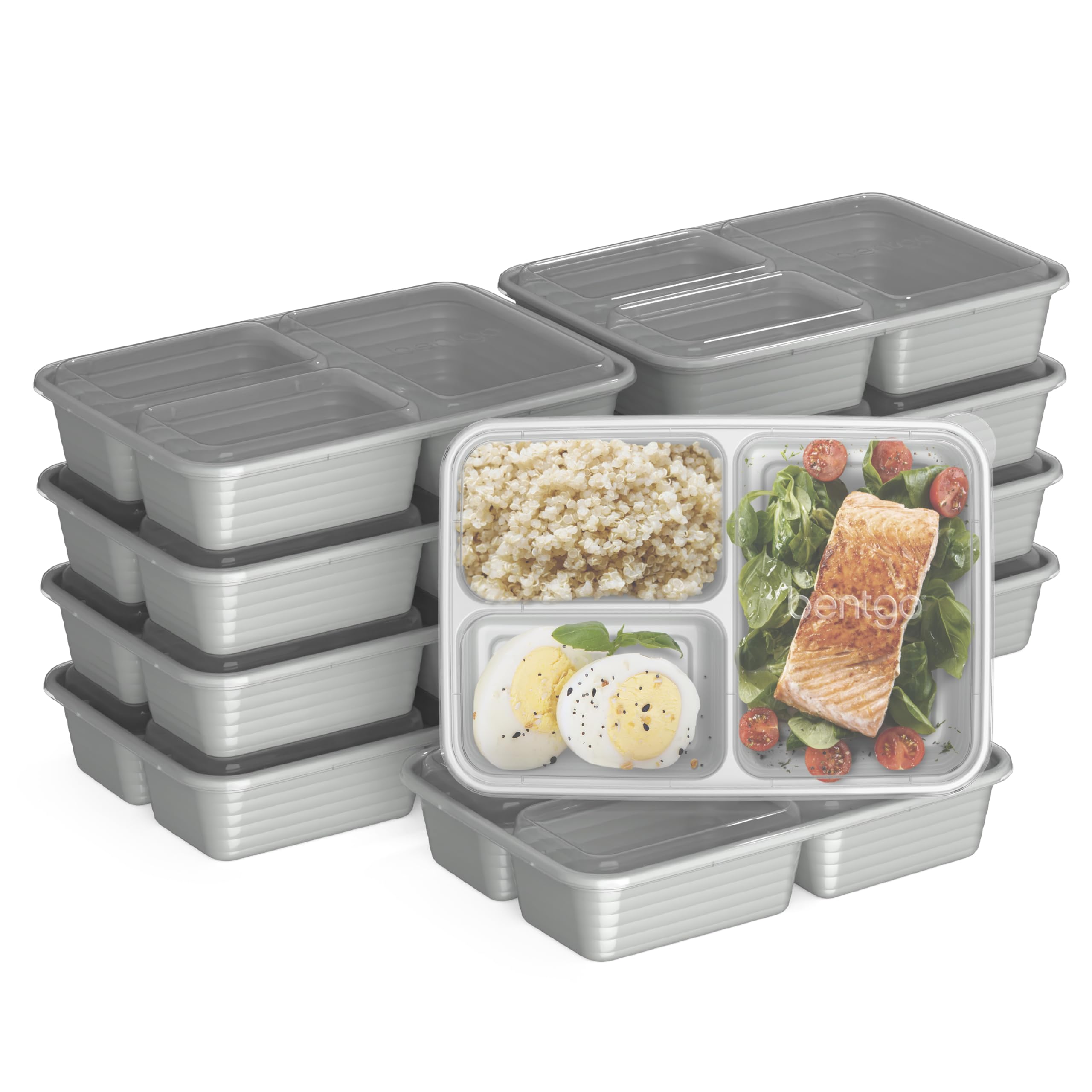 Bentgo Prep: conjunto de 20 contenedores con 3 compartimentos para porciones