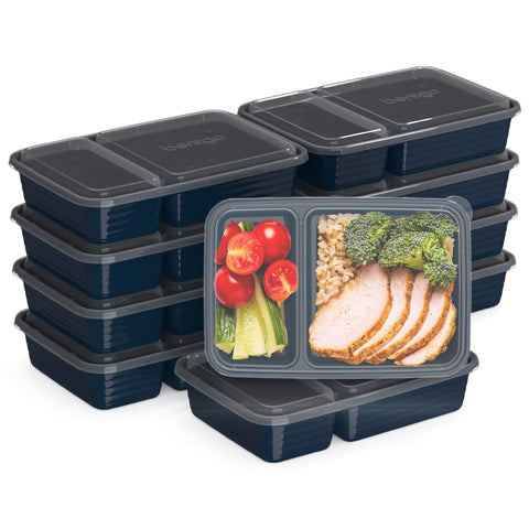 Bentgo Prep: conjunto de 20 contenedores de dos compartimentos para comidas fáciles.