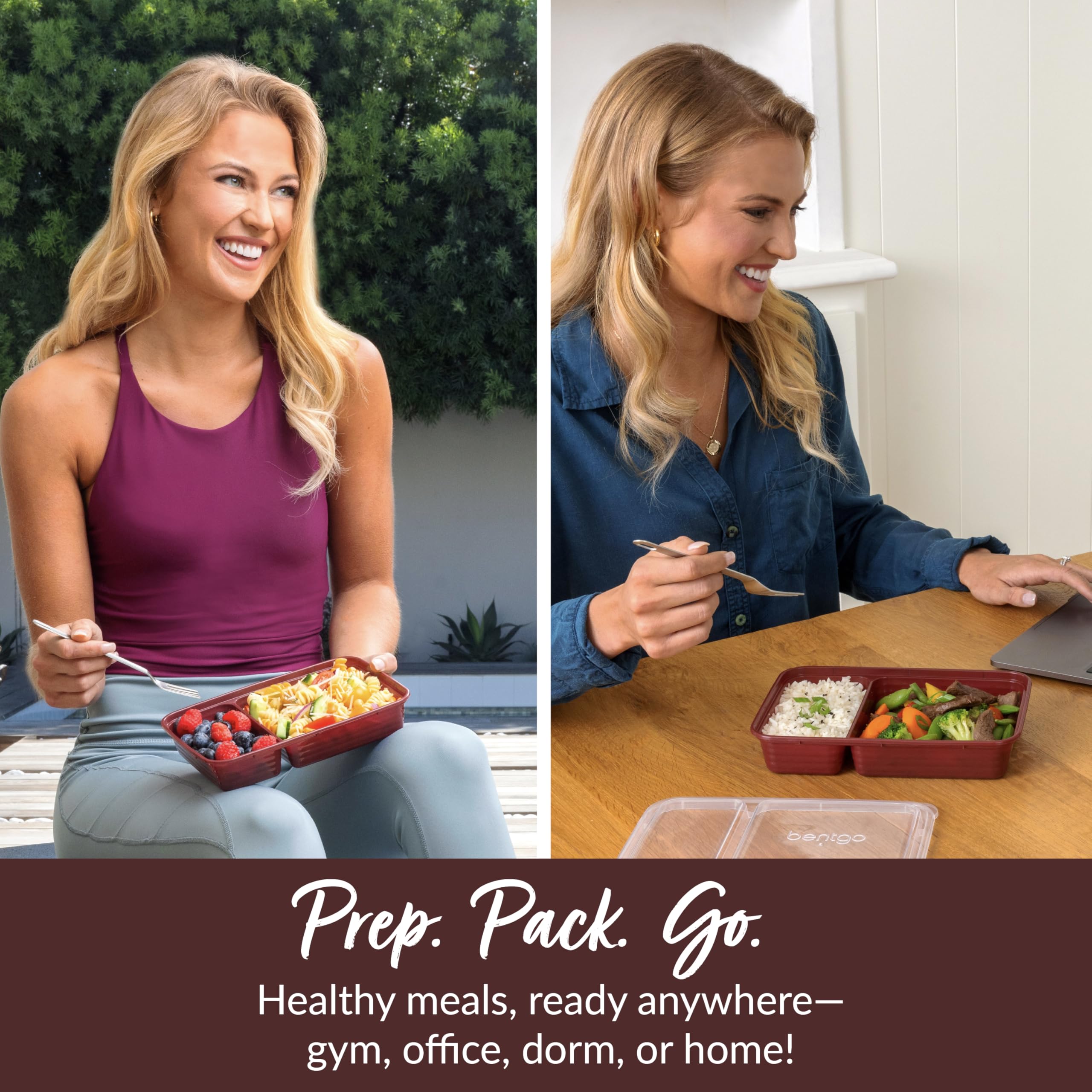 Bentgo Prep: porciones de tres tazas para planificar comidas balanceadas.