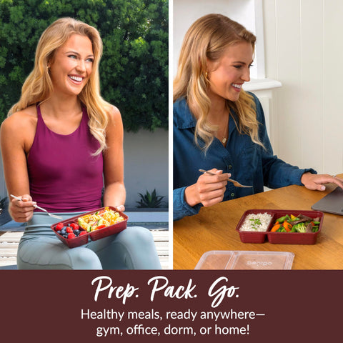 Bentgo Prep: porciones de tres tazas para planificar comidas balanceadas.