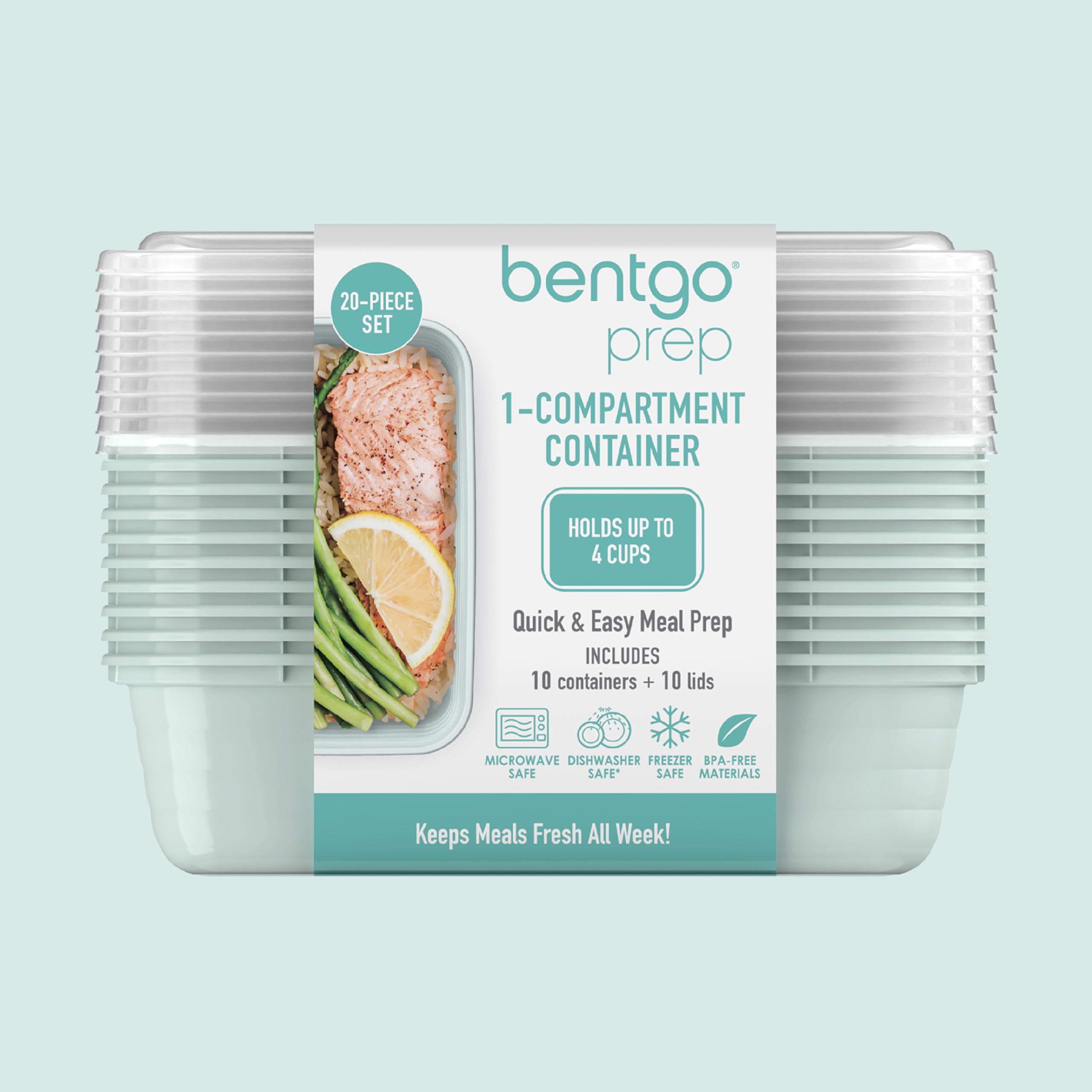 Bentgo Prep: sistema de sellado claro para mantener alimentos ordenados.