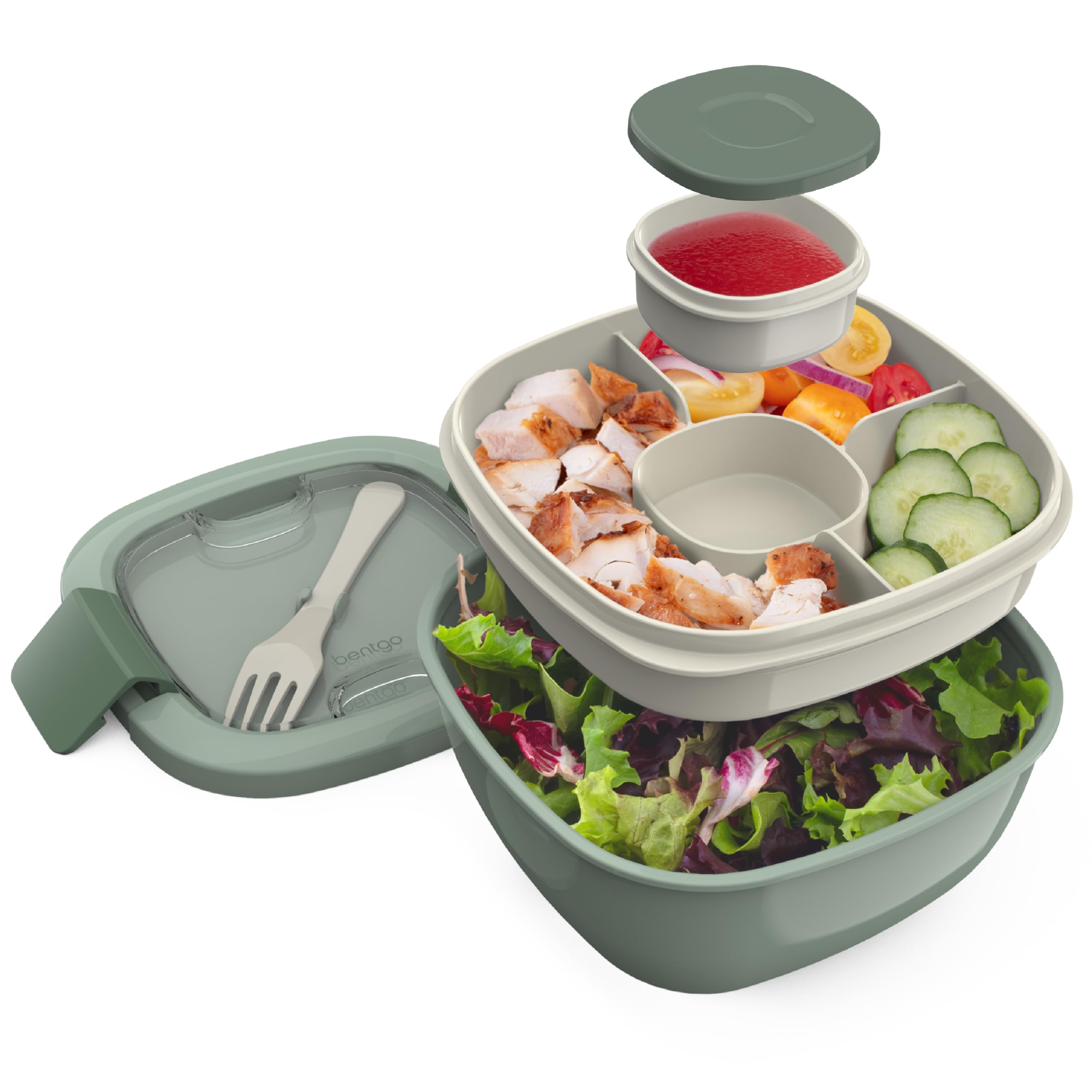 Bentgo Contenedor de ensaladas 54 onzas para comidas completas