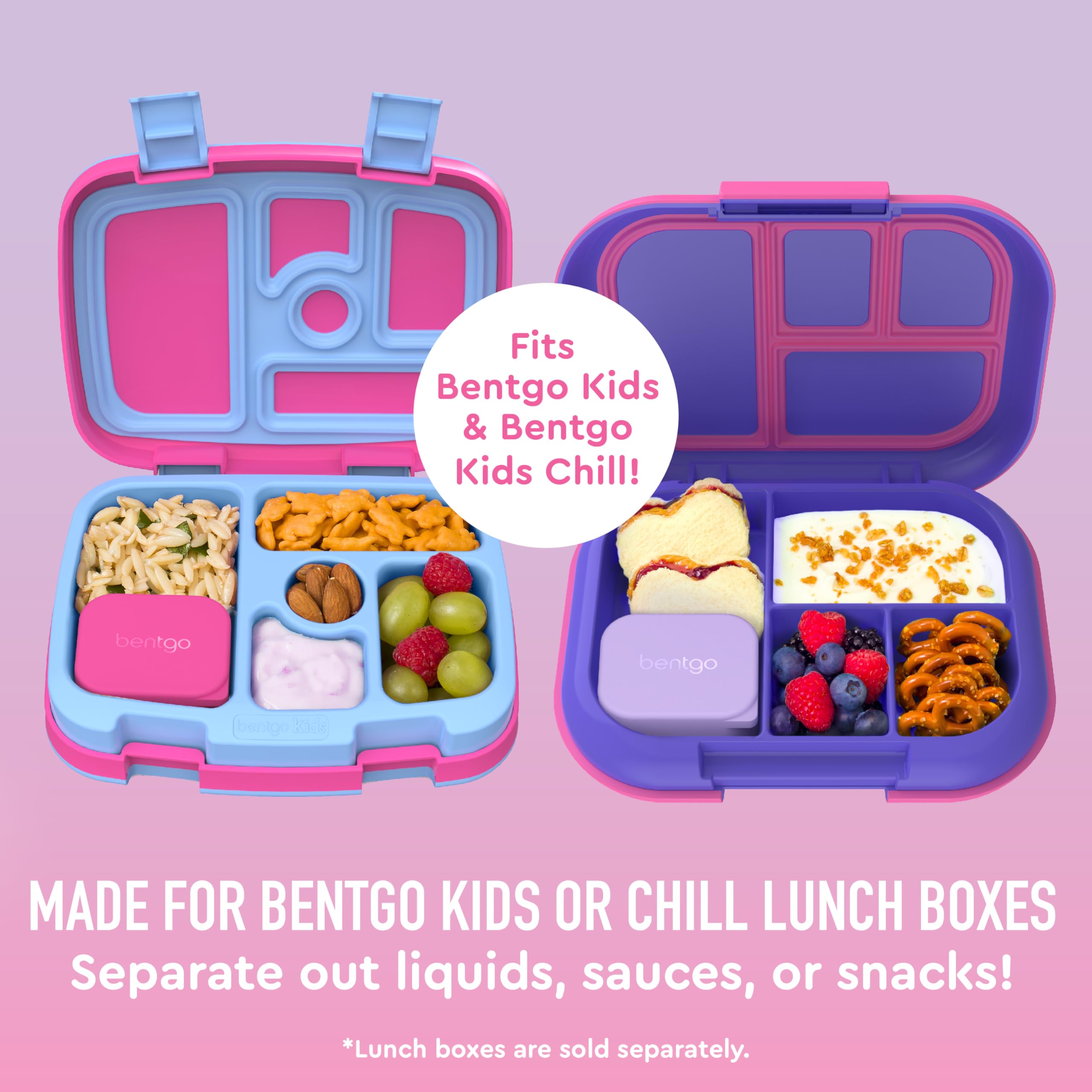 Bentgo Sidekicks pequeños recipientes rosados para meriendas y porciones