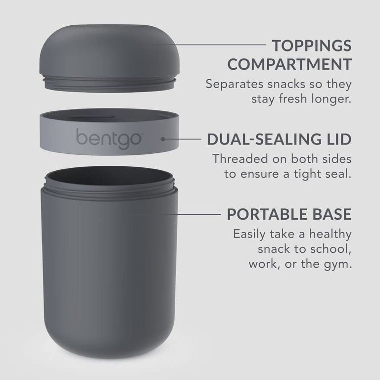 Bentgo Snack Cup, apto para lavavajillas y microondas para limpieza rápida.