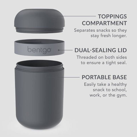 Bentgo Snack Cup, apto para lavavajillas y microondas para limpieza rápida.