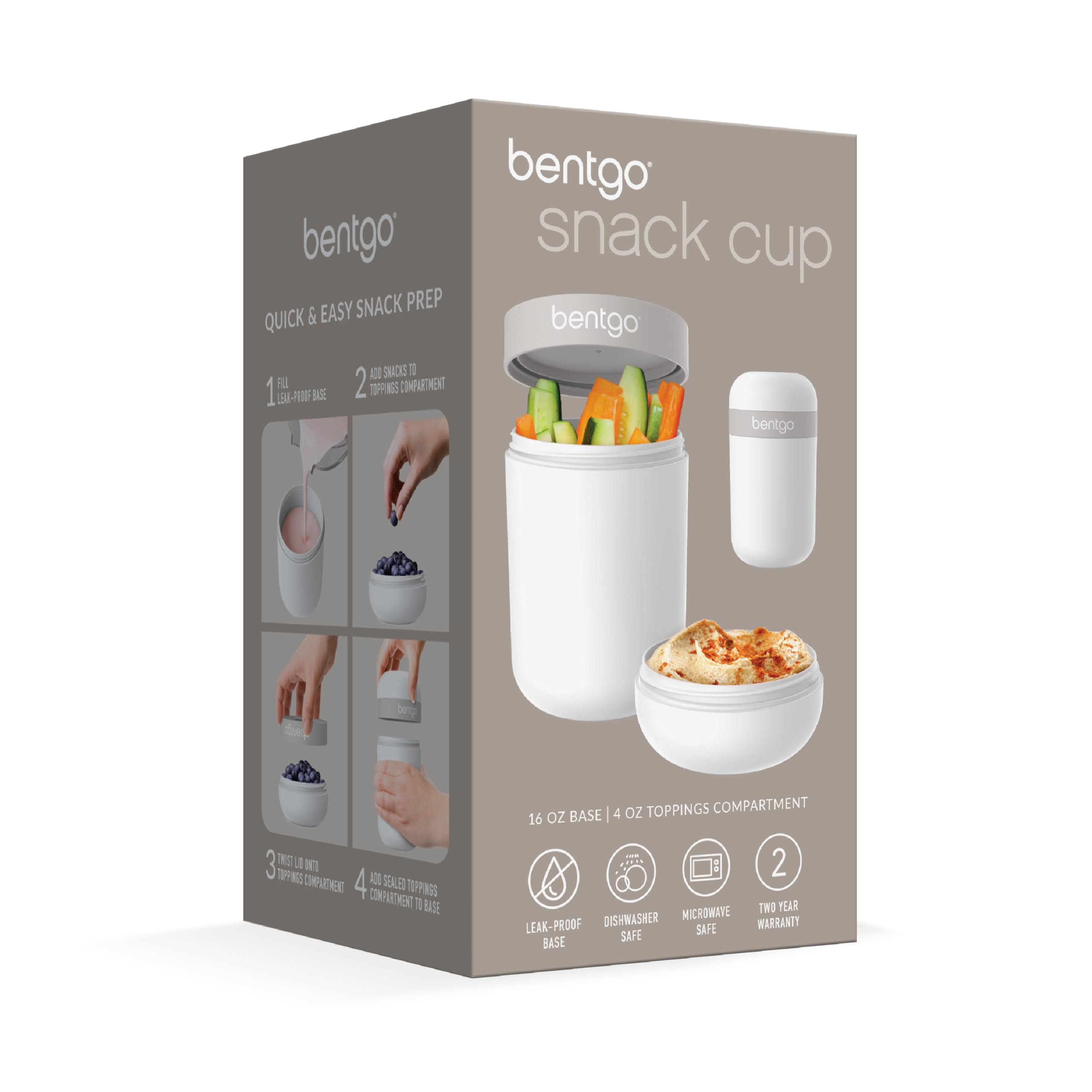 Bentgo Snack Cup portátil y ligero para trabajo o viaje