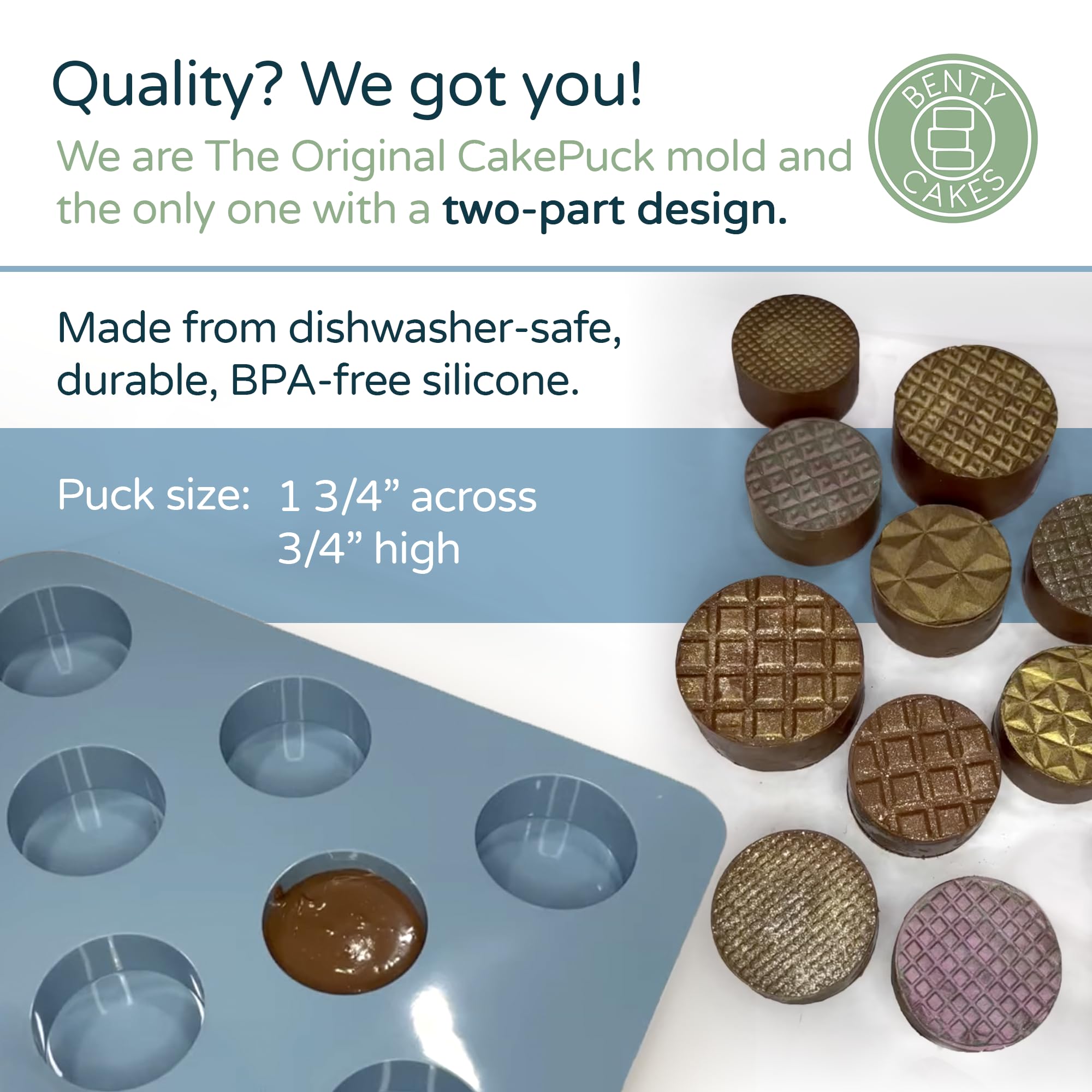 Benty Cakes: molde para cobertura de chocolate, resultados consistentes.