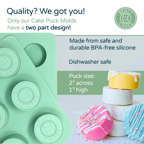 Moldes nucleo CakePuck de Benty Cakes para núcleos uniformes y coberturas perfectas.