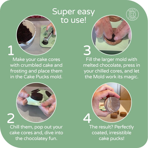 Silicona libre de BPA verde de Benty Cakes para hornear con seguridad.