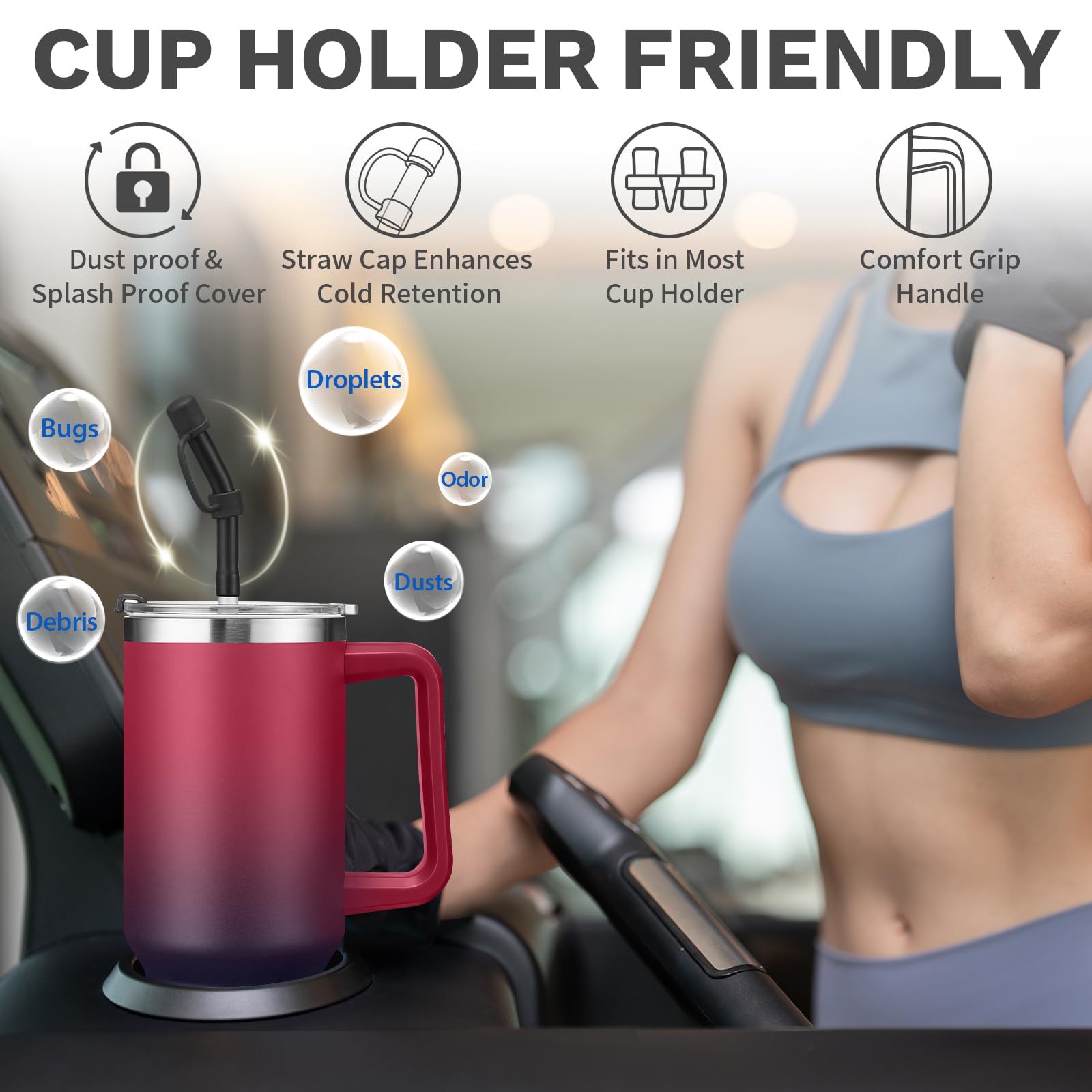BENZZO Pajilla de silicona flexible, cómoda para beber en movimiento.