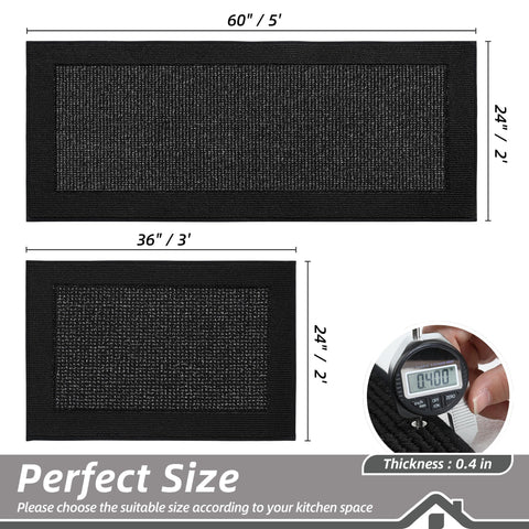 BEQHAUSE alfombra cocina absorbente 24x60 para proteger el suelo.