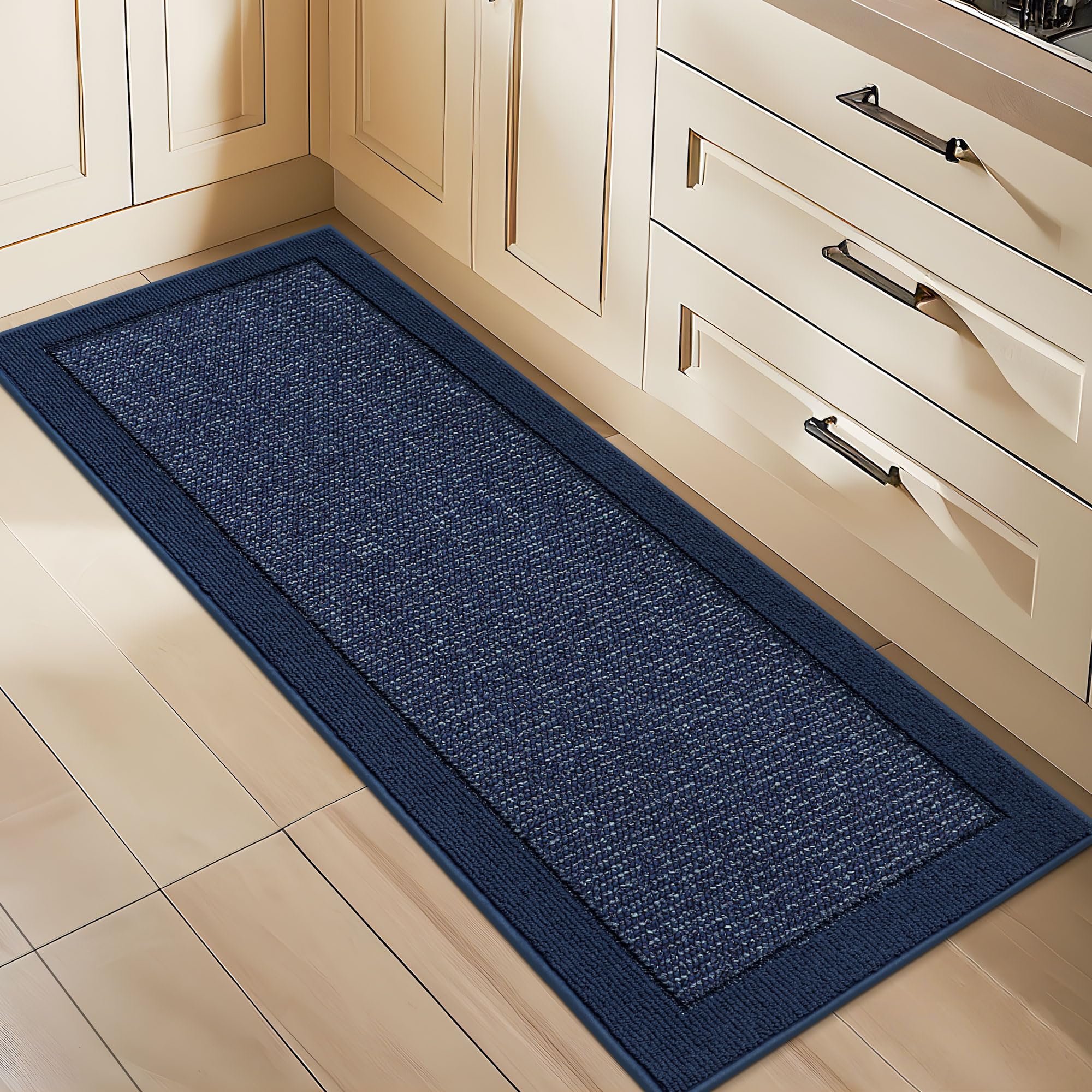 BEQHAUSE Alfombra de cocina absorbente para proteger el suelo ante derrames.