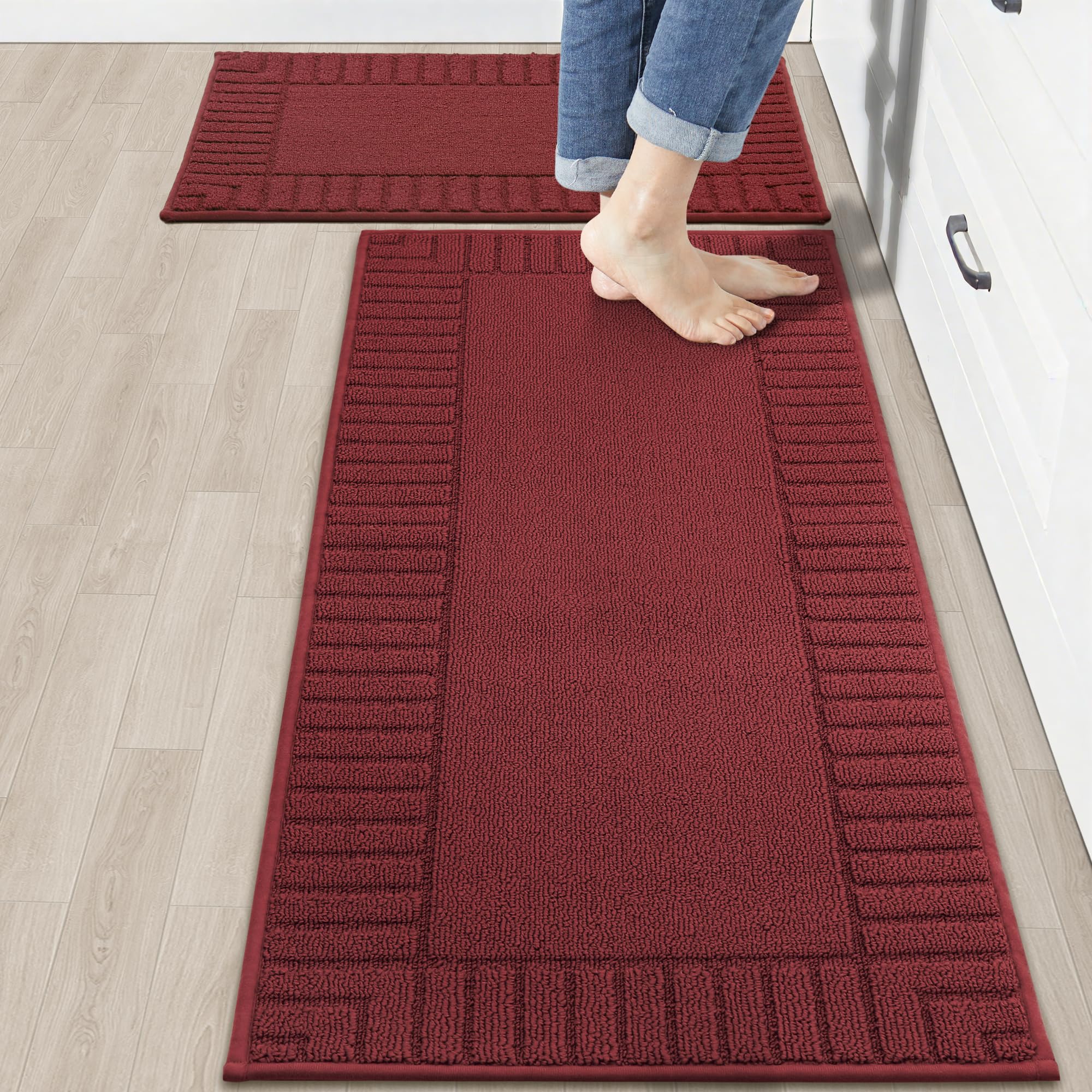 BEQHAUSE alfombra de cocina antideslizante 20x30, ideal para prevenir resbalones en la cocina.