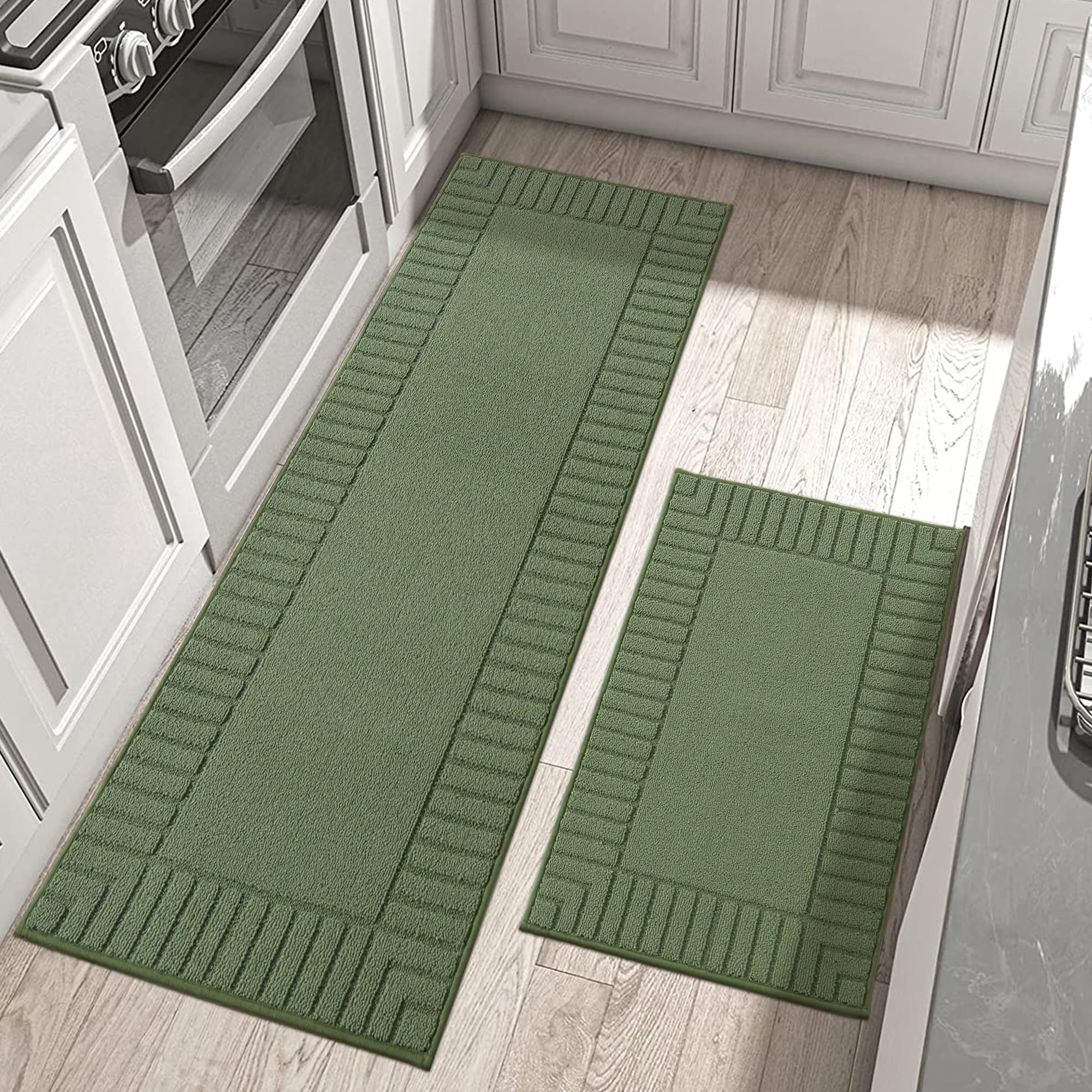 BEQHAUSE alfombra de cocina antideslizante con base TPR para mayor seguridad