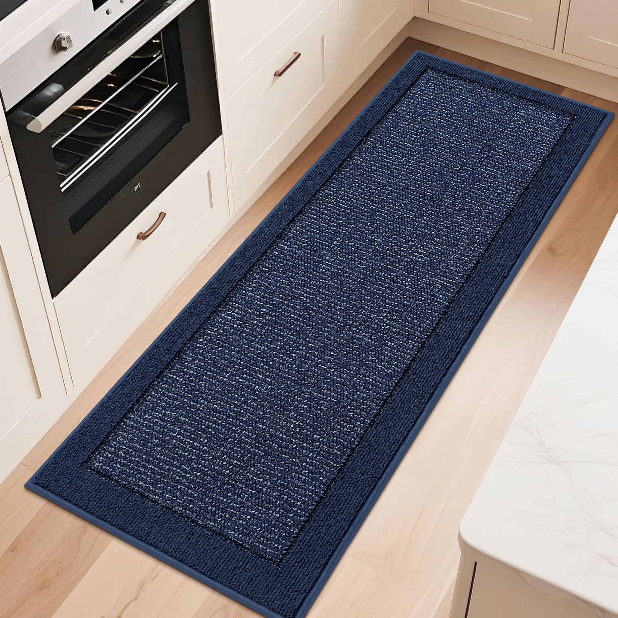 BEQHAUSE Alfombra de cocina con diseño multicolor para combinar estilos.