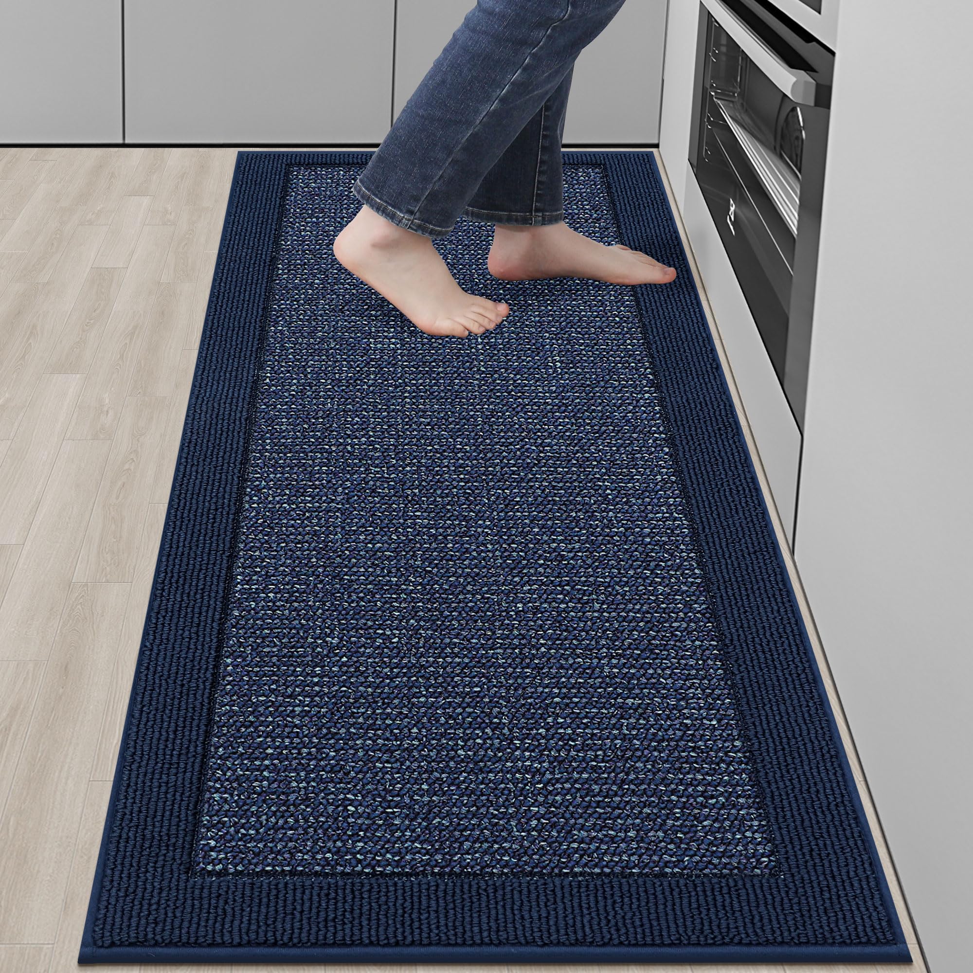 BEQHAUSE Alfombra de cocina fácil de limpiar y mantener.