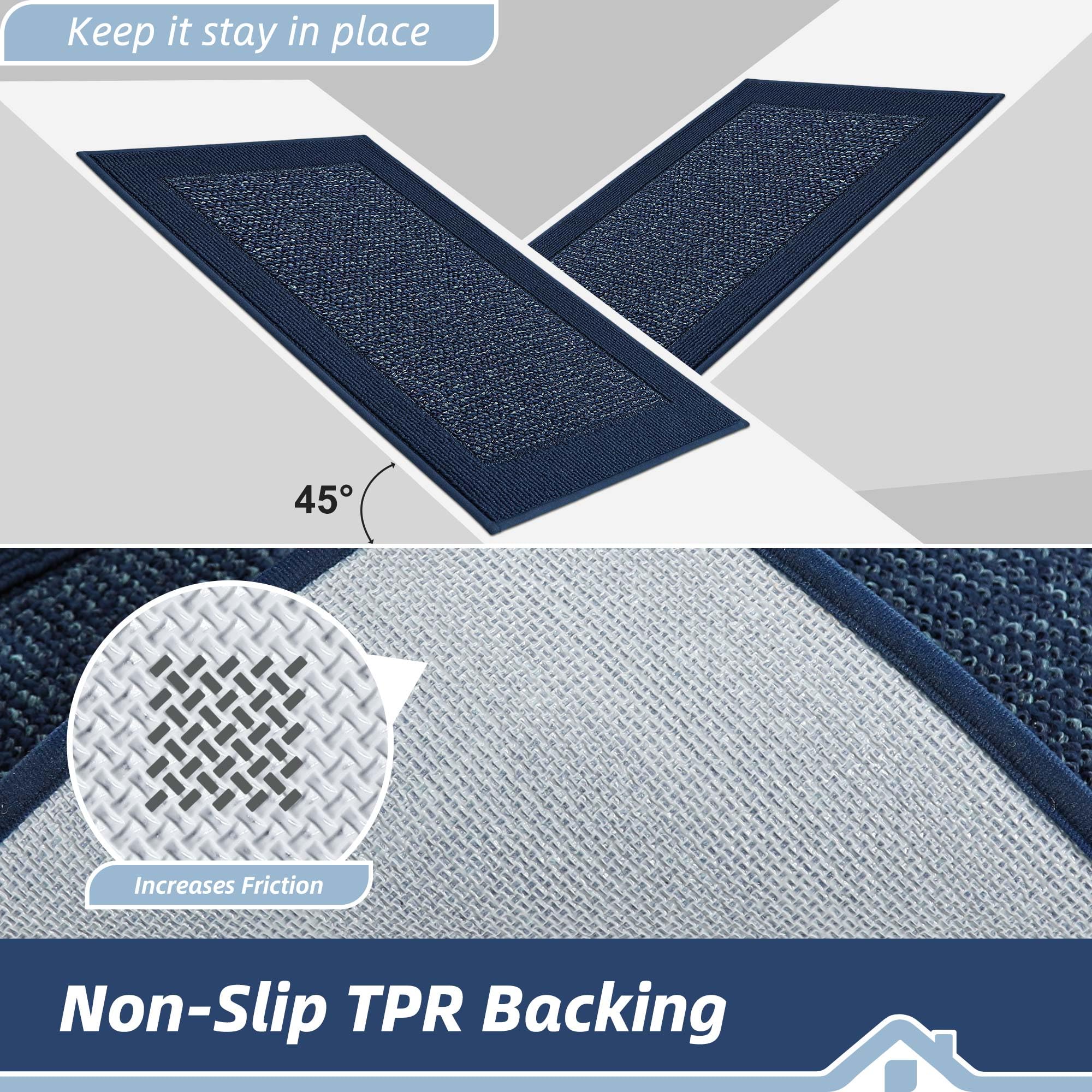 BEQHAUSE Alfombra de cocina lavable a máquina para una limpieza rápida.
