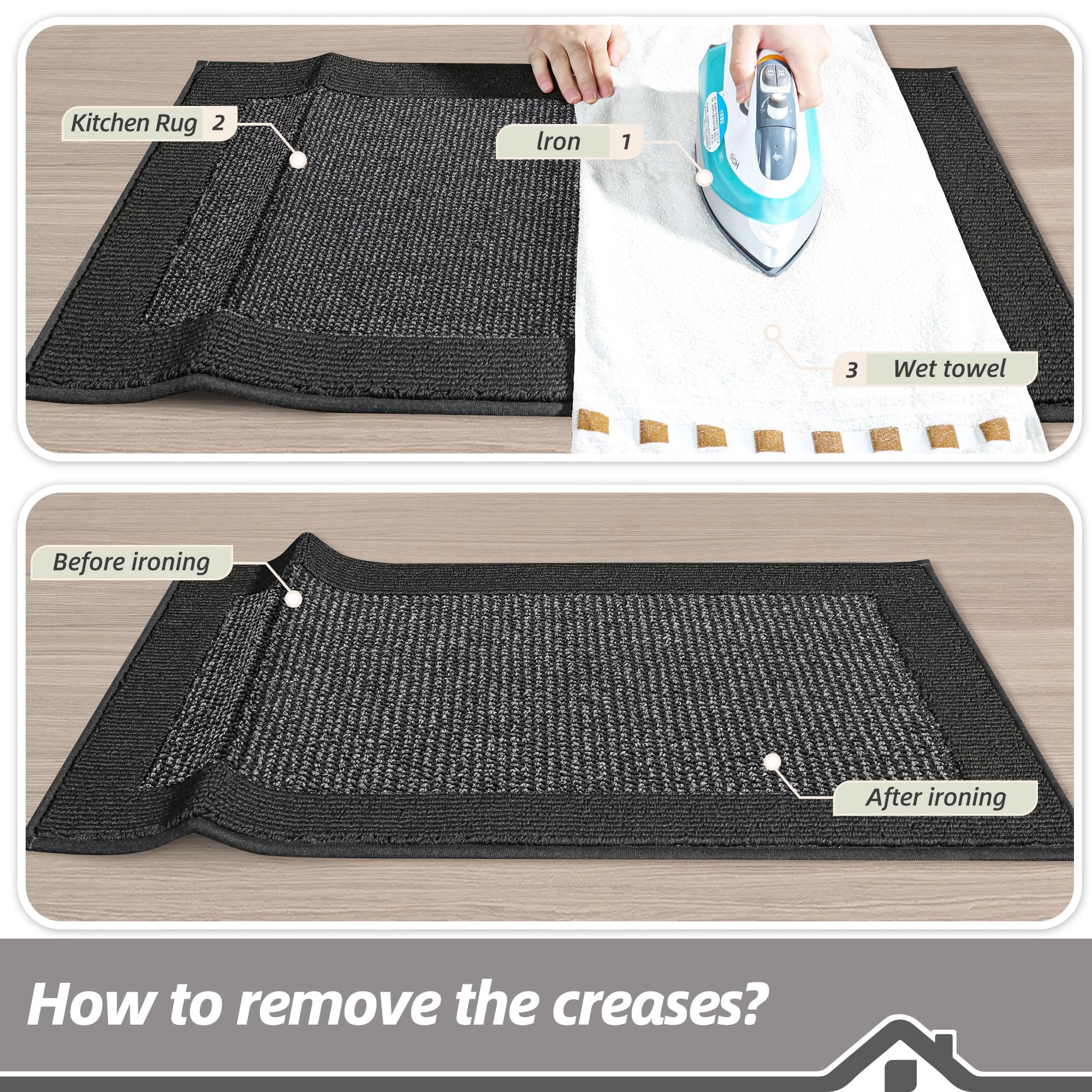 Alfombra BEQHAUSE cocina mantenimiento sencillo para resistir manchas.