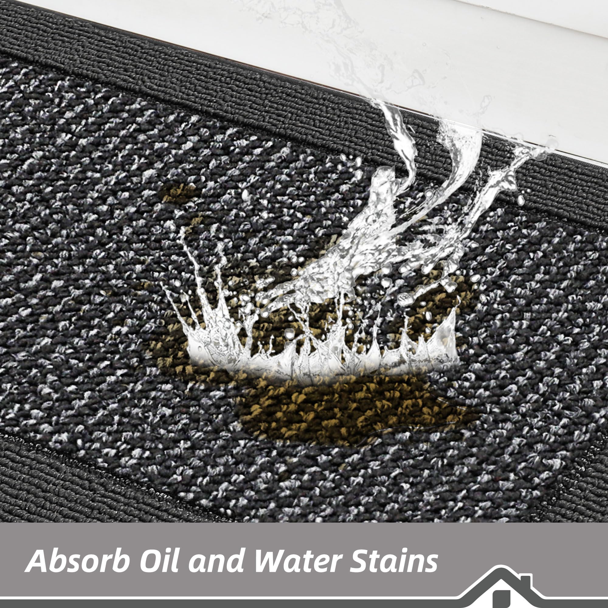 BEQHAUSE alfombra de cocina absorbente para derrames y limpieza rápida