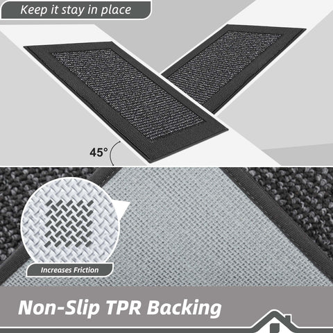 BEQHAUSE alfombra de cocina absorbente para derrames y limpieza profunda