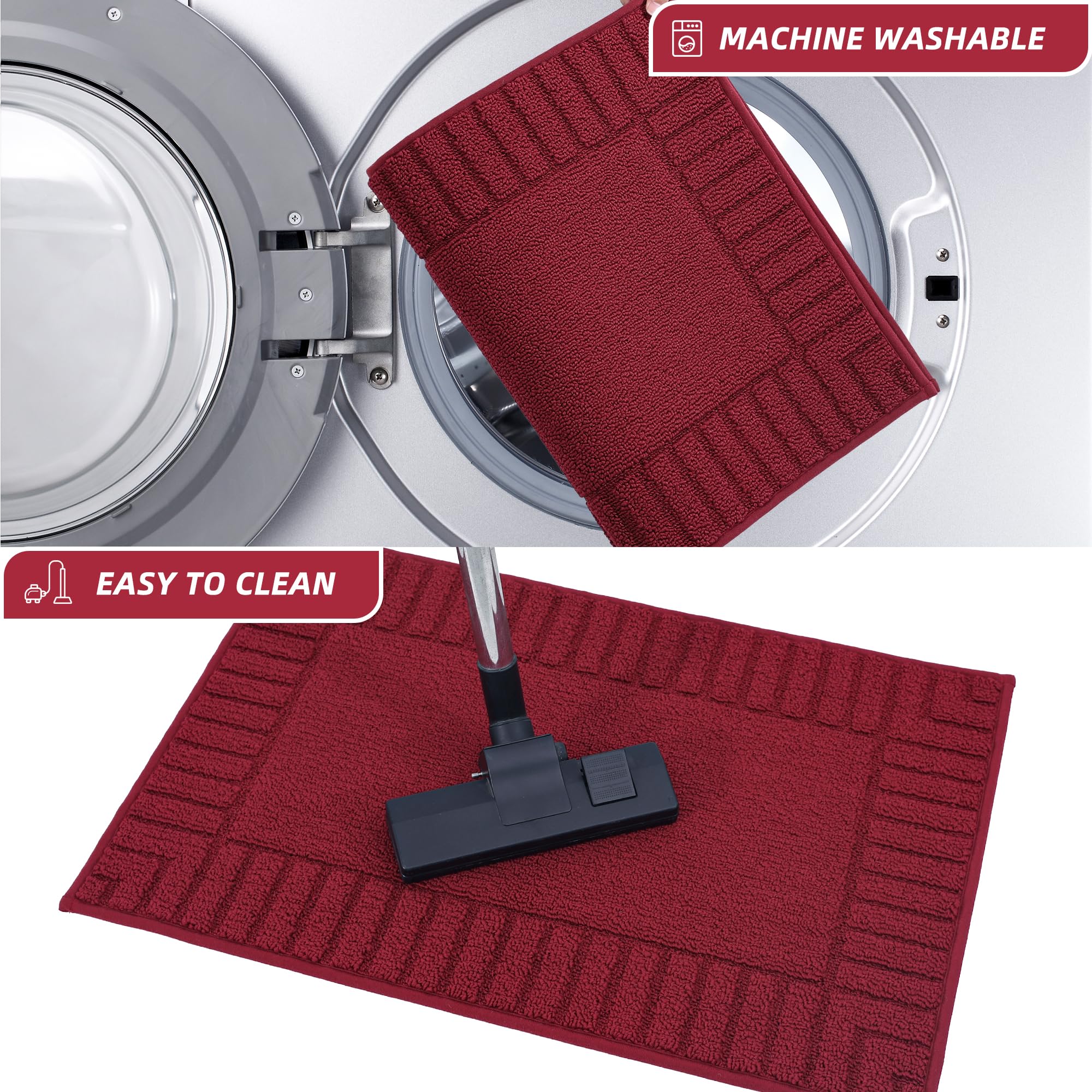 BEQHAUSE alfombra lavable a máquina, fácil mantenimiento.