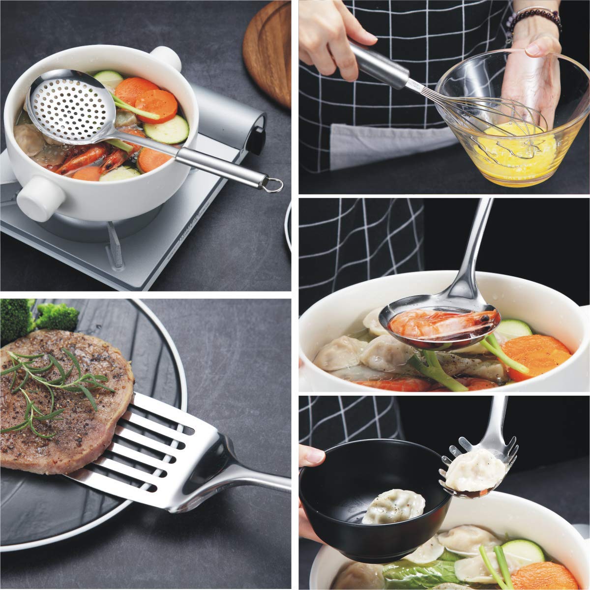 Berglander cuchara para servir en acero inoxidable, ideal para porciones familiares