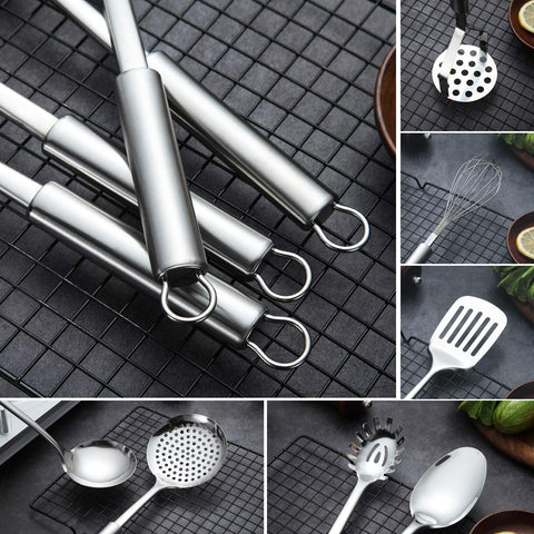 Berglander servidor pasta en acero inoxidable, sirve fideos sin desorden