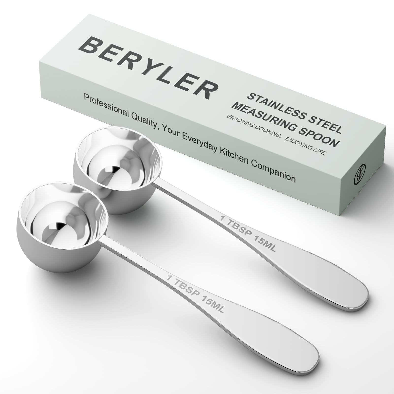 Cucharilla de medición BERYLER 1tbsp con mango ergonómico para cocina precisa.