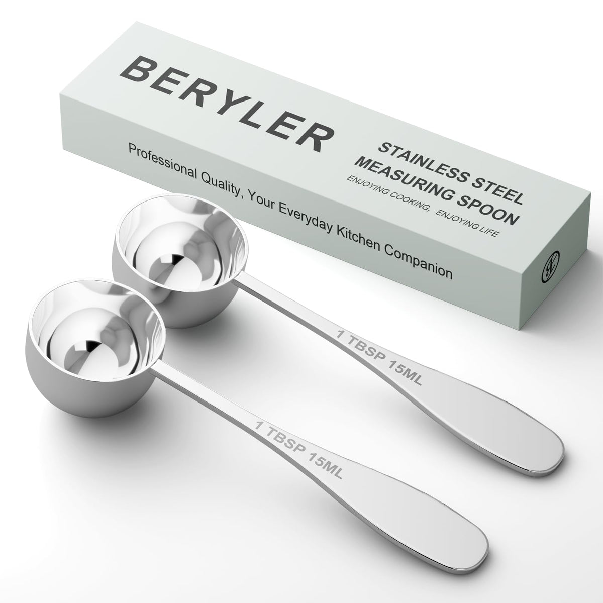 Cucharilla de medición BERYLER 1tbsp con mango ergonómico para cocina precisa.