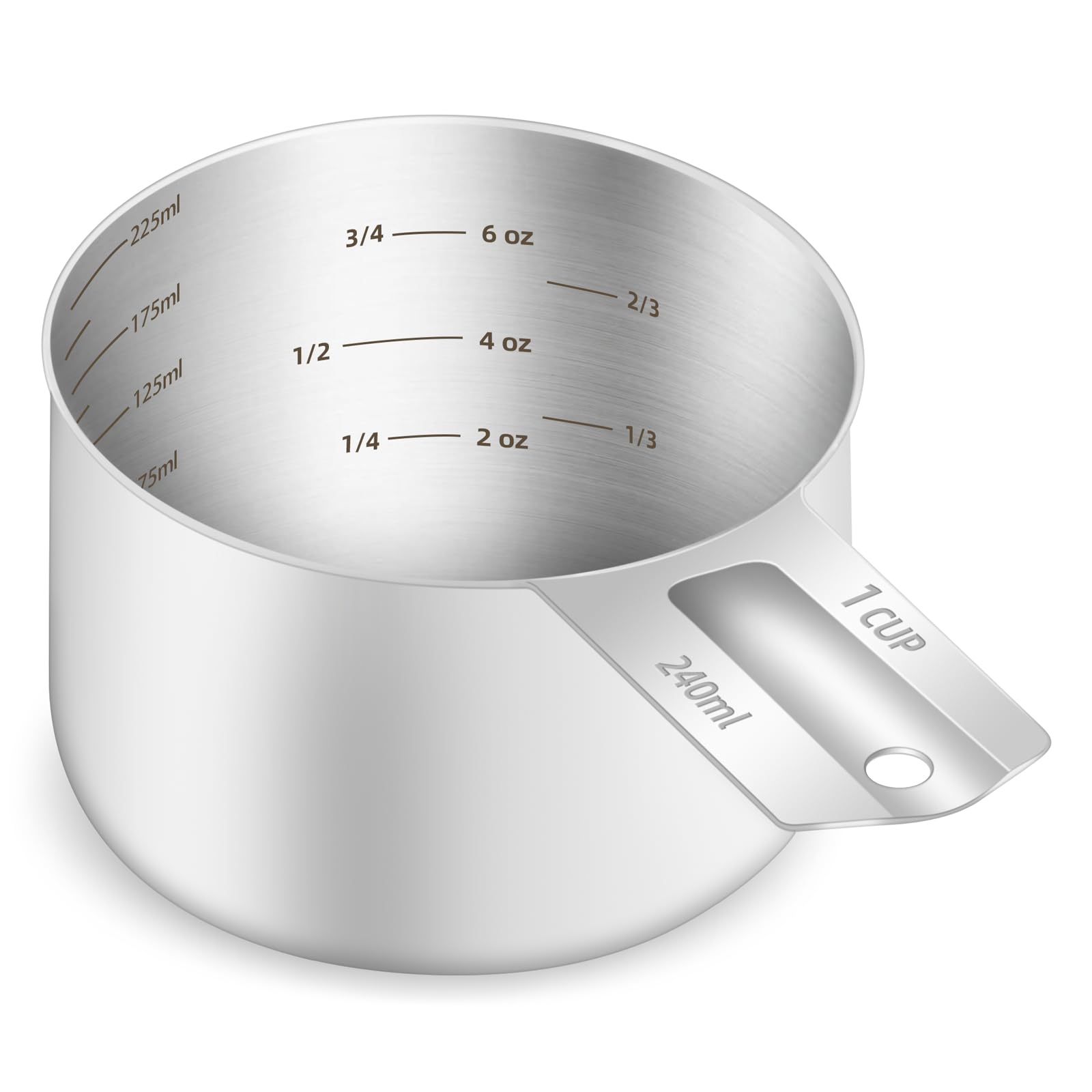BERYLER medidor de una taza 240 ml para hornear y cocinar con precisión.