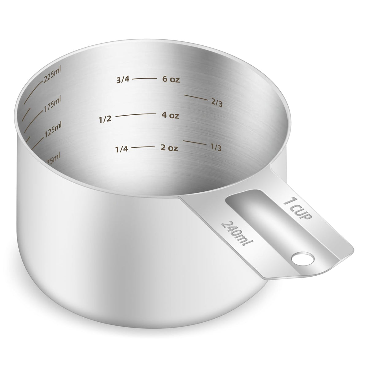 BERYLER medidor de una taza 240 ml para hornear y cocinar con precisión.